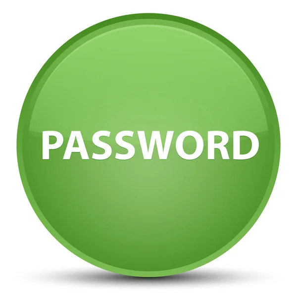 Password special soft green round button — Stock Photo, Image