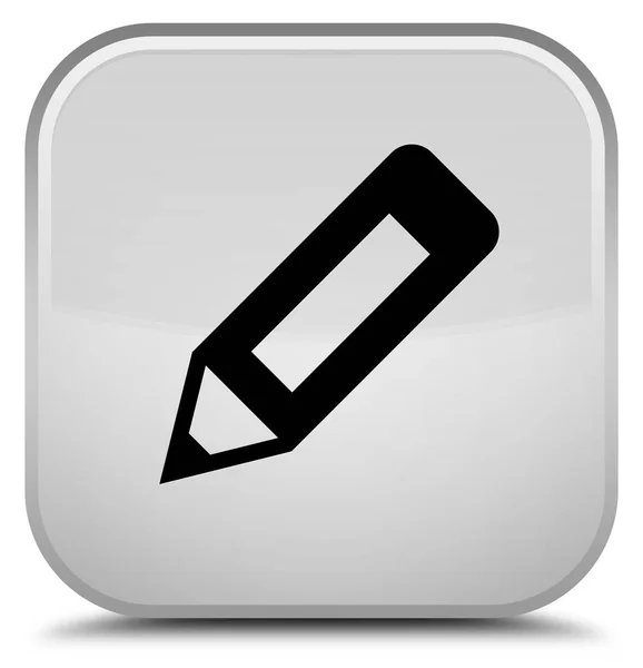 Pencil icon special white square button — Stock Photo, Image