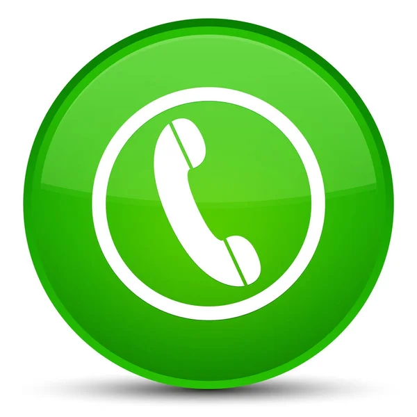 Telefoon pictogram speciale groene, ronde knop — Stockfoto