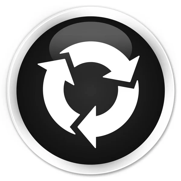 Refresh icon premium black round button