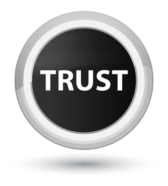 Trust prime black round button — Stock Photo, Image