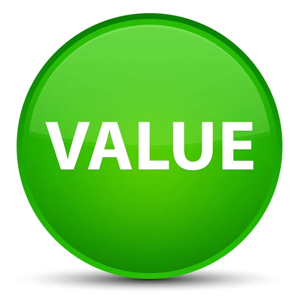 Value special green round button — Stock Photo, Image