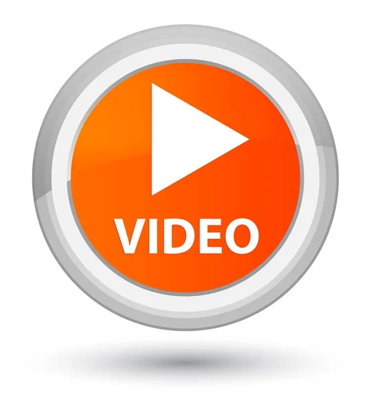 Video eerste ronde oranje knop — Stockfoto