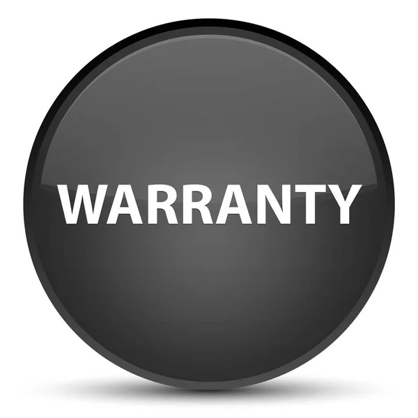 Warranty special black round button — Stock Photo, Image