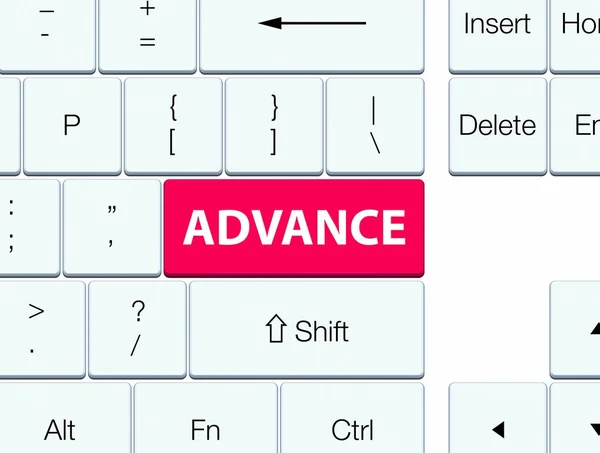Botão de teclado rosa avançado — Fotografia de Stock