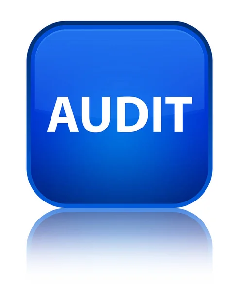 Audit special blue square button — Stock Photo, Image