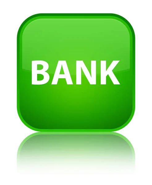 Banco especial botón cuadrado verde — Foto de Stock