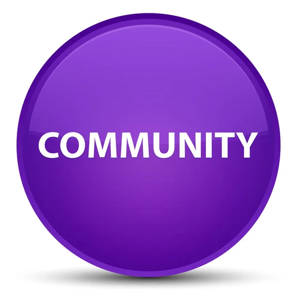 Community special purple round button — Stock Photo, Image