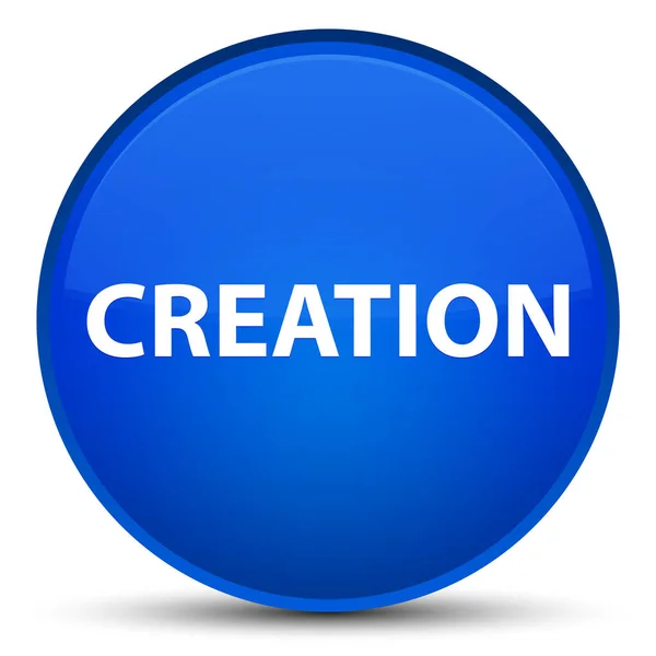 Creation special blue round button — Stock Photo, Image