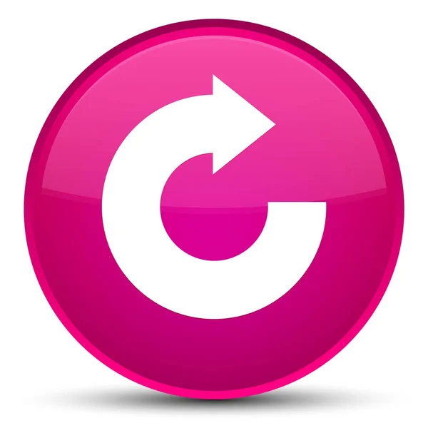Reply arrow icon special pink round button — Stock Photo, Image