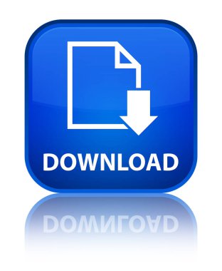 Download (Belge simgesi) özel mavi kare düğme