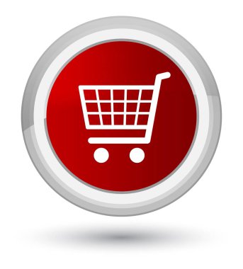 E-ticaret simge ilk kırmızı yuvarlak düğmesi