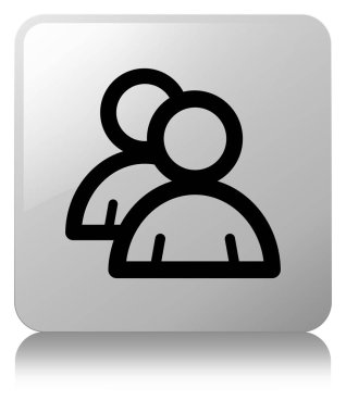 Grup simgesi Beyaz kare düğme