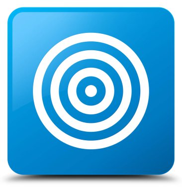 Hedef simgesi mavi mavi kare düğme