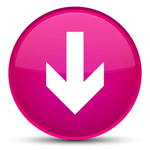 Stáhnout šipku ikony speciální růžové kulaté tlačítko — Stock fotografie