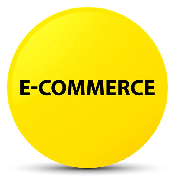 E-commerce κίτρινο στρογγυλό κουμπί — Φωτογραφία Αρχείου