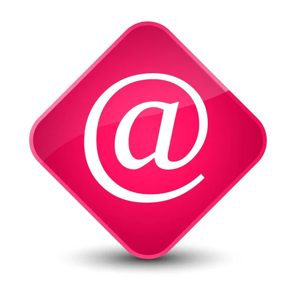 Значок адреса электронной почты элегантный розовый алмаз кнопки — стоковое фото