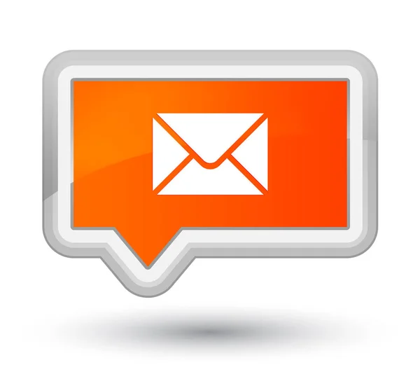 Knoop van de voornaamste oranje banner van het pictogram van de e-mail — Stockfoto