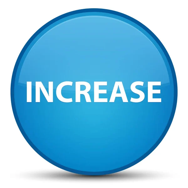 Increase special cyan blue round button — Stock Photo, Image