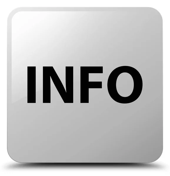 Witte vierkante infoknop — Stockfoto