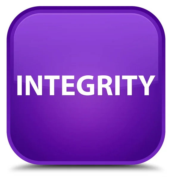 Integrity special purple square button — Stock Photo, Image