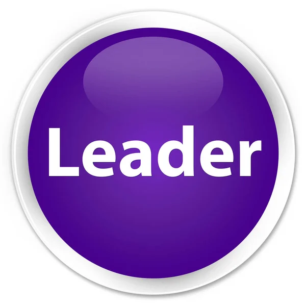 Leader premium botón redondo púrpura — Foto de Stock