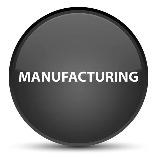 Manufacturing special black round button — Stock Photo, Image
