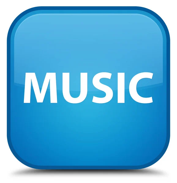 Musica speciale pulsante quadrato blu ciano — Foto Stock