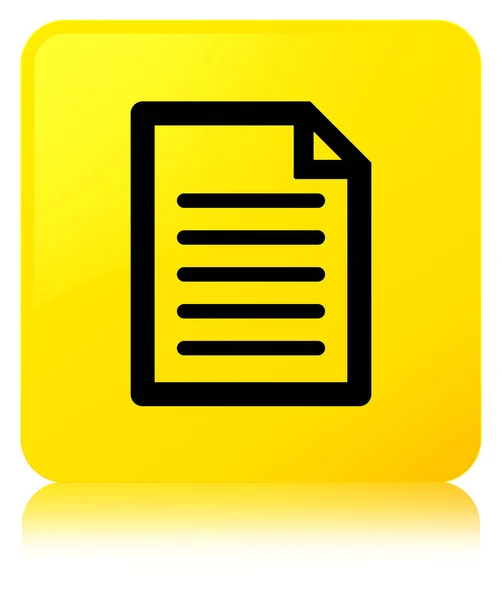 Page icon yellow square button — Stock Photo, Image