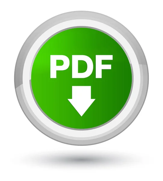 PDF download icon prime green round button — Stock Photo, Image