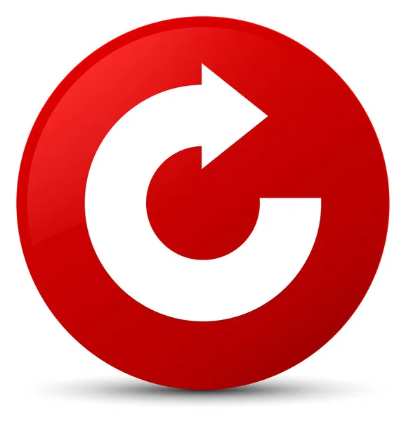 Icono de flecha de respuesta rojo botón redondo — Foto de Stock