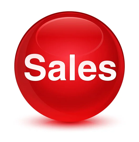 Sales glassy red round button — Stock Photo, Image