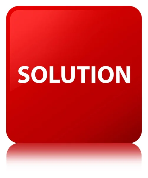 Solution red square button — Stock Photo, Image