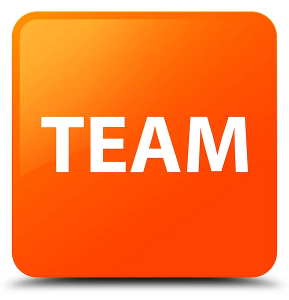 Team orange quadratischer Knopf — Stockfoto