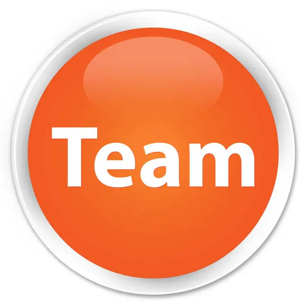 Team premium orange round button — Stock Photo, Image
