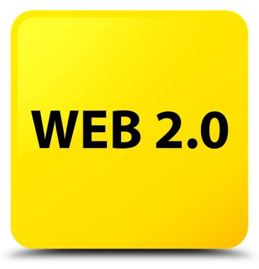 Web 2.0 sarı kare düğme
