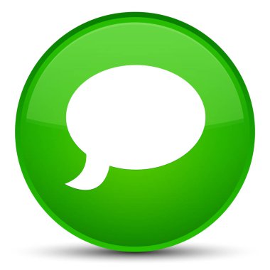 Sohbet simgesi özel yeşil yuvarlak düğmesi
