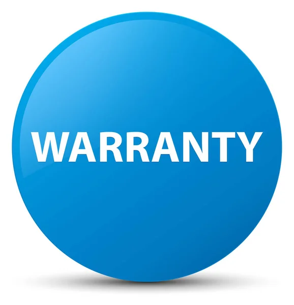 Warranty cyan blue round button — Stock Photo, Image