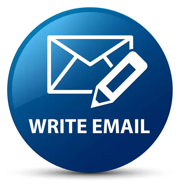 Escriba el botón redondo azul del email —  Fotos de Stock