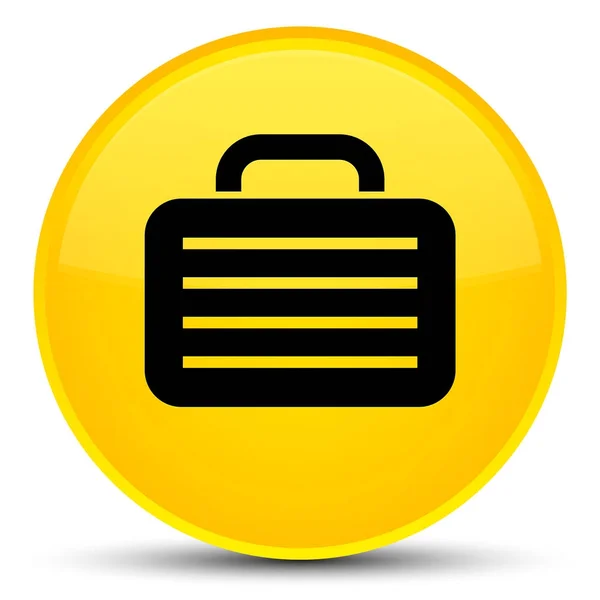 Bag icon special yellow round button — Stock Photo, Image