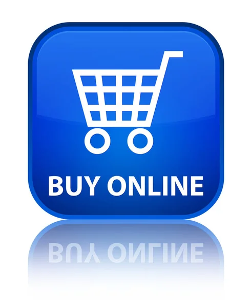 Online kaufen spezielle blaue quadratische Taste — Stockfoto