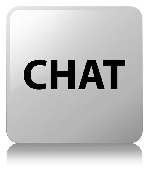 Chat botão quadrado branco — Fotografia de Stock