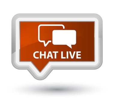 Sohbet canlı ana kahverengi banner buton