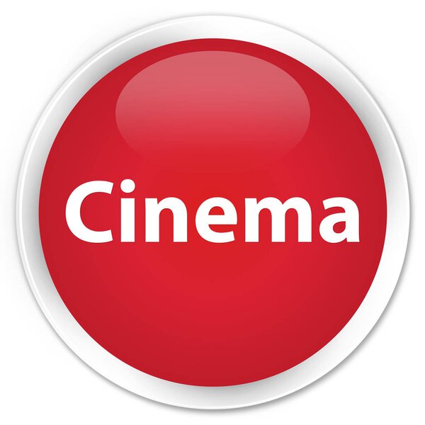 Cinema isolated on premium red round button abstract illustration