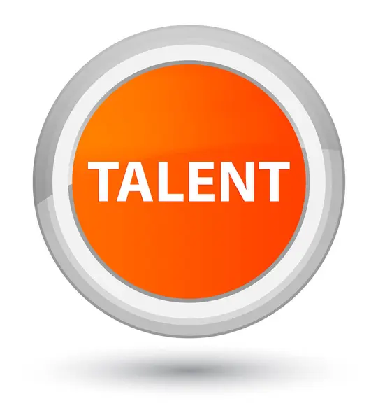 Talent prime orange round button — Stock Photo, Image