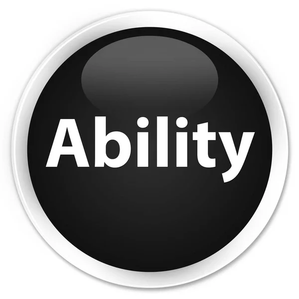 Ability premium black round button — Stock Photo, Image