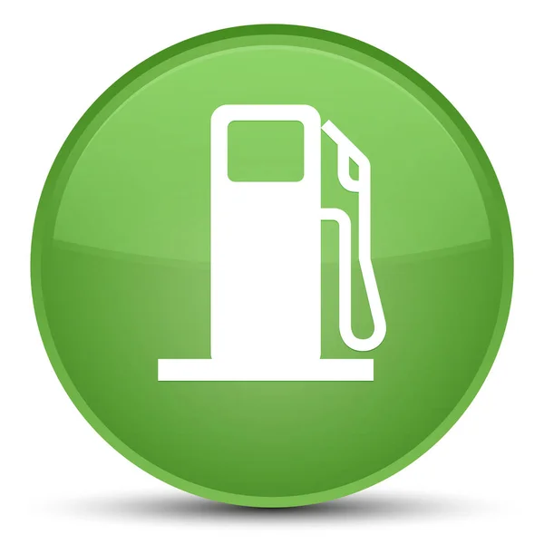 燃油分配器图标特殊软绿色圆形按钮 — 图库照片