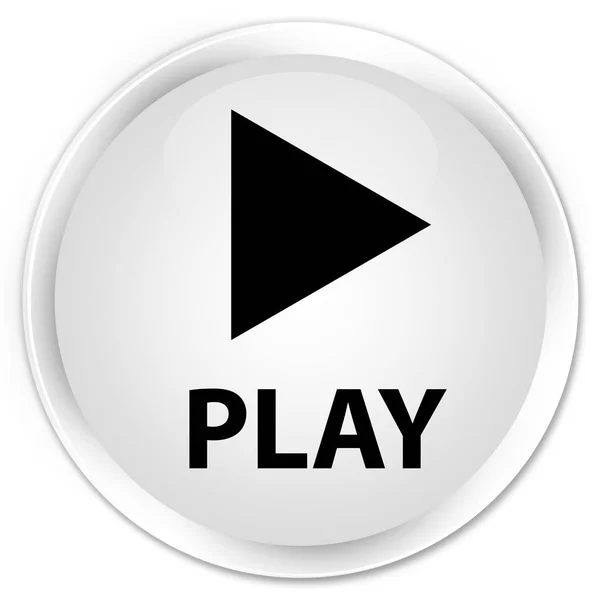 Play premium white round button