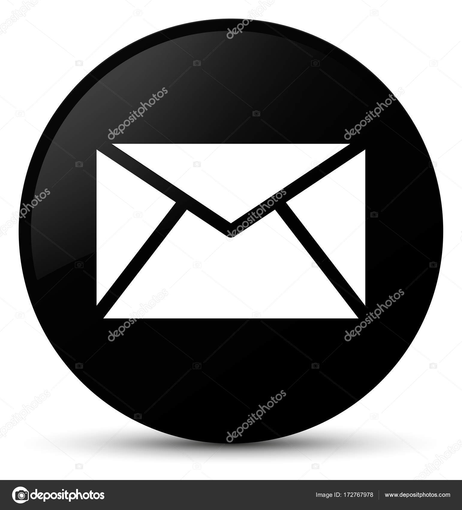 Round Mail Logo 390+ Electronic Mail Icon On White Round Vector Button