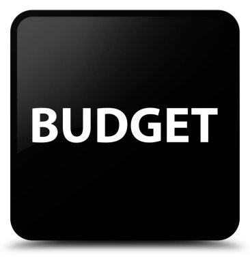 Bütçe siyah kare düğme